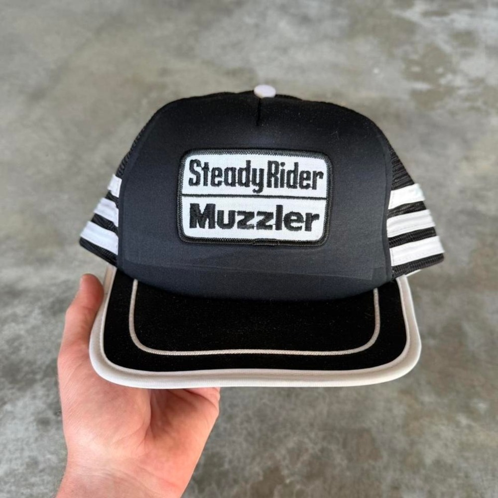 True vintage 70's 3 Stripe farm trucker patch SnapBack hat
